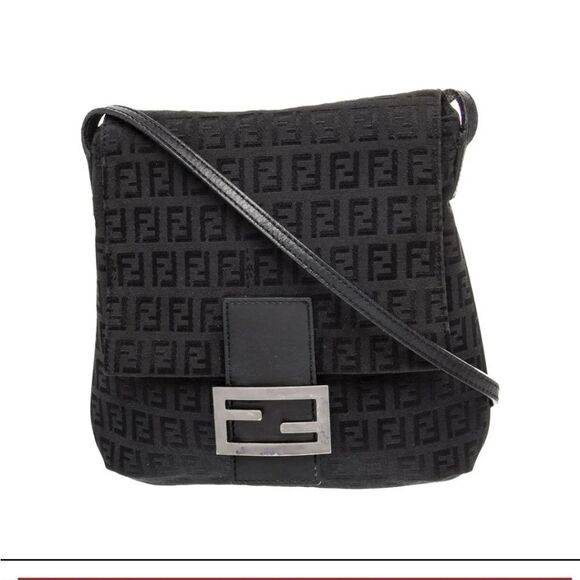 Fendi Zucchino FF Messenger Bag Vintage